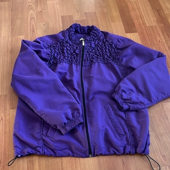 Athletech women’s purple zip up windbreaker jacket Size Large - Picture 2 of 9